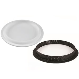 330-KITTARTRING19 2 Piece Tart Ring Mold Kit - Silicone, White