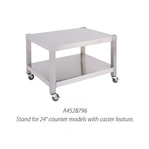 451-A4528800 60" Equipment Stand, Base w/ Shelf, Swivel Casters, Stainless