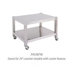 451-A4528798 48" Equipment Stand Base w/ Shelf, Swivel Casters, Stainless