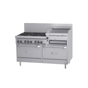 451-GFE606R24RRLP 60" 6 Burner Gas Range w/ Griddle/Broiler & (2) Standard Ovens, Liquid Propane