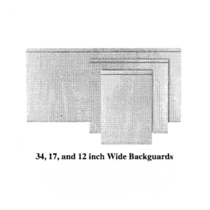 451-M58DDBG Master Series Backguard/ Flue Riser, 34 1/2" X 58"W, Stainless