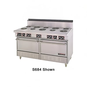 451-SS6842083 60" Sentry Series 10 Sealed Element Electric Range w/ (2) Standard Ovens, 208v/3ph