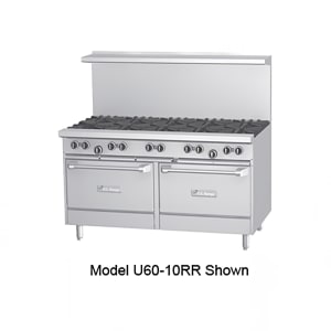 451-U6010RRLP 60" 10 Burner Gas Range w/ (2) Standard Ovens, Liquid Propane
