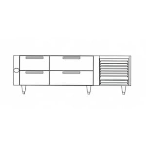 451-UN17FC48 48" Polar Cuisine Chef Base Freezer w/ (2) Drawers - 115v