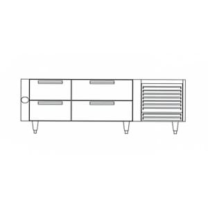 451-UN17FC54 54" Polar Cuisine Chef Base Freezer w/ (2) Drawers - 115v