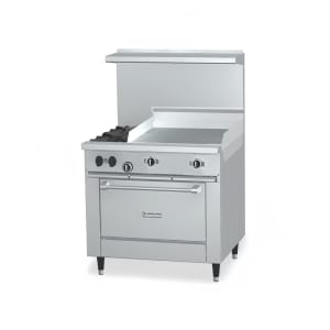 451-X362G24RNG 36" 2 Burner Sunfire Gas Range w/ Griddle & Standard Oven, Natural Gas