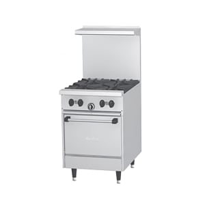 451-X244LLP 24" 4 Burner Gas Range w/ Space Saver Oven, Liquid Propane