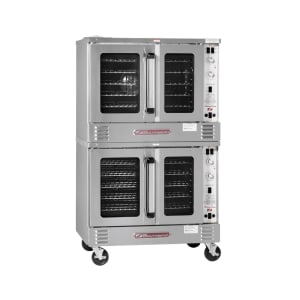 348-PCG100SSDLP Platinum Double Full Size Liquid Propane Convection Oven - 50,000 BTU