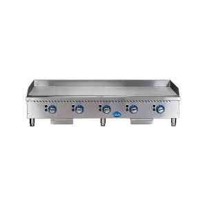 605-GG60TG 60" Gas Griddle w/ Thermostatic Controls - 1" Steel Plate, Convertible