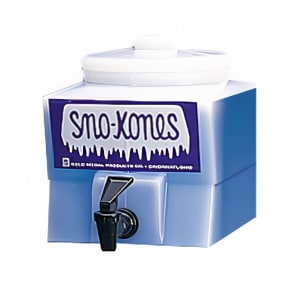 231-1028 Sno-Kone Syrup Dispenser w/ No-Drip Faucet & Lid, White