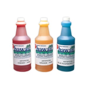 231-1374 1 qt Blue Coconut Snow Cone Syrup, Concentrated