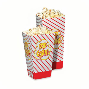 231-2060 1 1/4 oz Medium Scoop Disposable Popcorn Boxes, 500/Case