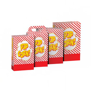 231-2064 2 3/10 to 2 4/5 oz Disposable Popcorn Boxes, 250/Case