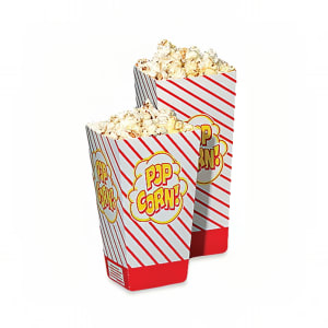 231-2058 1 3/4 oz Large Scoop Disposable Popcorn Boxes, 500/Case