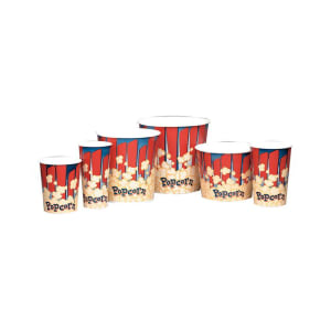 231-2132RB 24 oz Red Disposable Popcorn Butter Cups, 1,000/Case