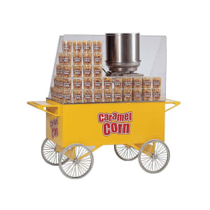 231-2276 Lobby Master Caramel Corn Wagon w/ 4 Spoke Wheels, Yellow