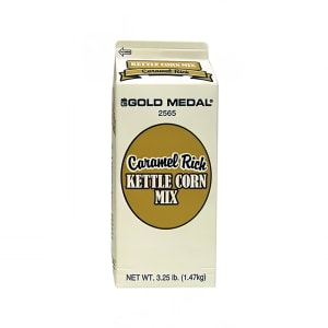 231-2565 3 1/4 lb Caramel Rich Kettle Corn Mix, 6/Case