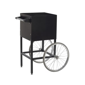231-2649BK Fun Pop Cart for 4 oz Popper w/ Storage Compartment & 2 Spoke Wheels, Black
