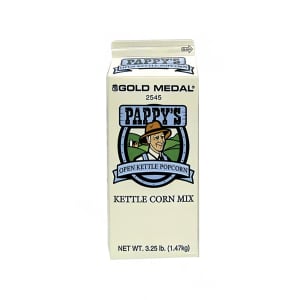 231-2545 3 1/4 lb Pappys Kettle Corn Mix, 6/Case