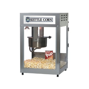 231-2552KC120240 Kettle Corn Pop Maxx Popcorn Machine, 12/14 oz Kettle, Stainless Dome, 120v