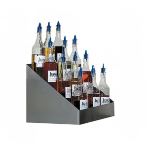231-2725 Tiered Shave Ice Flavor Bottle Rack w/ 20 Bottle Capacity, Stainless