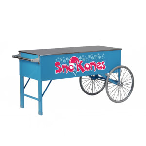 231-3150SK Food Cart for Sno Kones w/ Graphics, 60"L x 27"W x 33"H, Blue