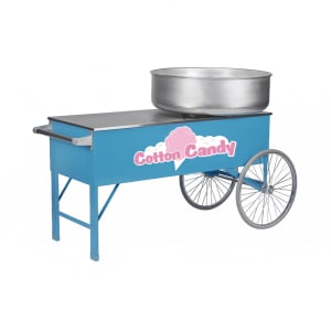 231-3150CC Food Cart for Cotton Candy w/ Graphics, 52"L x 20 3/8"W x 28 3/8"H, Blu...