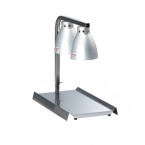 231-5057 2 Bulb Heat Lamp w/ Adjustable Arm, Aluminum, 120v