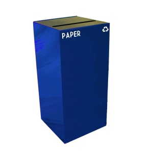 125-32GC02BL 32 gal Paper Recycle Bin - Indoor, Fire Resistant