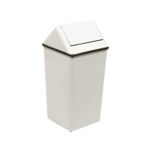 125-1511HTWH 36 gal Indoor Decorative Trash Can - Metal, White