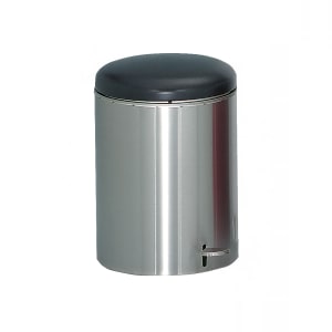 125-2240SS 4 gal Round Metal Step Trash Can, 11 1/2" dia x 16"H, Stainless