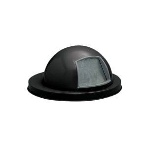 125-5555BK Round Dome Trash Can Lid - Metal, Black