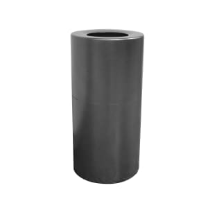 125-AL18SVN 24 gal Indoor Decorative Trash Can - Metal, Silver