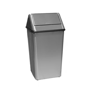 125-1511HTSS 36 gal Indoor Decorative Trash Can - Metal, Stainless Steel