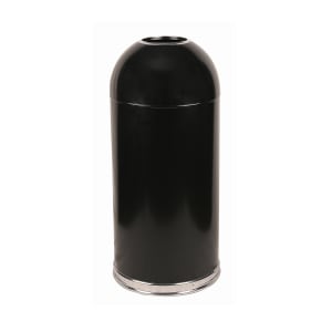 125-415DTBK 15 gal Indoor Decorative Trash Can - Metal, Black