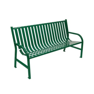 125-M5BCHGN 60" Oakley Bench - Outdoor, Steel Frame, Green