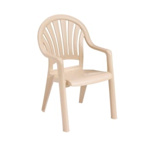 838-49092066 Pacific Outdoor Stackable Armchair - Resin, Beige