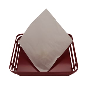 284-4T2000 7" Square Double Open Basket Liner - Paper, White