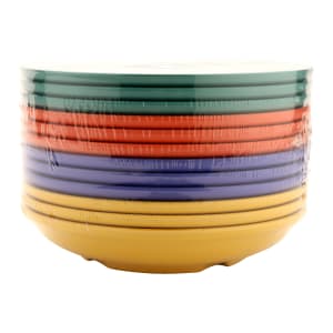 284-B925MIX 1 1/10 qt Round Melamine Serving Bowl, Assorted Colors