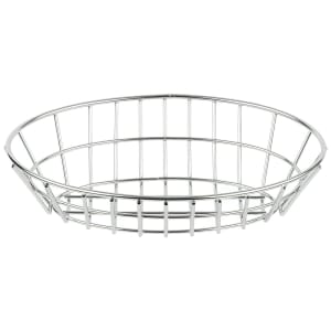 284-482144 Oval Wire Basket - 9 3/4" x 6 1/4", Stainless Steel