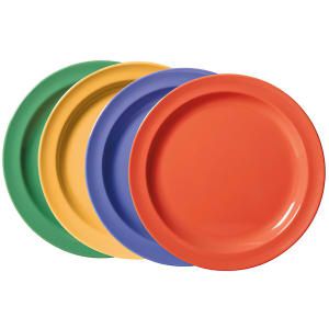284-DP906MIX 6 1/2" Round Melamine Salad Plate, Assorted Colors