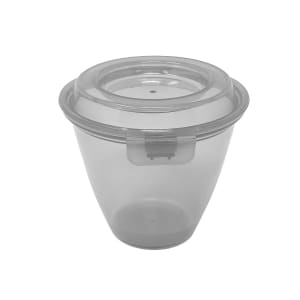 284-EC20CL 6 3/4 oz Side Dish/Sauce Cup w/ Lid - Polypropylene, Clear
