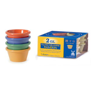 284-SPS620MIX 2-oz Plain Cone Shaped Ramekin, Diamond Mardi Gras Colors