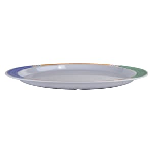 284-OP145BA 14-3/4" x 10-1/2" Oval Diamond Platter - Melamine, White