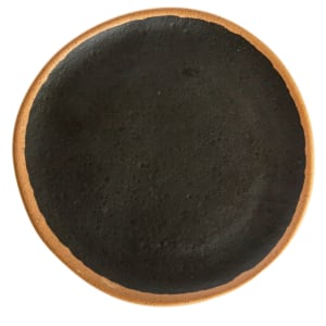 284-P101BR 10 1/2" Round Melamine Dinner Plate, Brown w/ Clay Trim