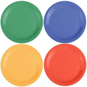 284-NP7MIX 7 1/4" Round Melamine Salad Plate, Assorted Colors