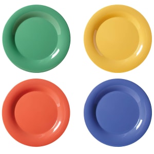 284-WP12MIX 12" Round Melamine Dinner Plate, Assorted Colors