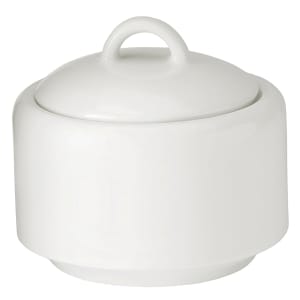 284-PA1101708712 8 1/2 oz Actualite Sugar Bowl - Porcelain, Bright White