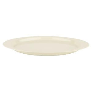 284-OP145DI 14 3/4" x 10 1/2" Oval Diamond Ivory Platter - Melamine, Ivory