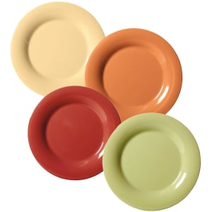284-SPNP9COMBO 9" Round Melamine Dinner Plate, Assorted Colors